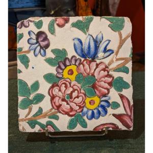 Earthenware Tile - Qajar Iran, 19th Century 