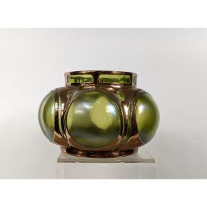 Vase Art Nouveau dans l'esprit de Loetz (?) circa 1900