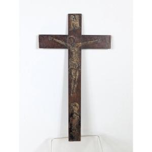 Crucifix peint double face - Italie XVIIIe siècle