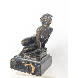Mocking Nude - Bronze 1920-30 By Emmanuel Cavacos