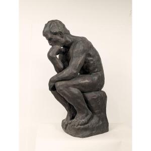 Le penseur - École XXeme circa 1950 - bronze dans le goût d' Auguste Rodin