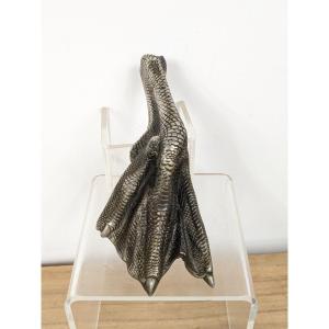 Duck Foot Paperweight - Cast Aluminum, Circa 1900