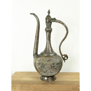 Persian Ewer—copper, 19th Century—iran, Qajar Period
