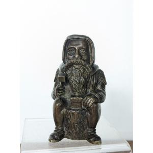 A Blacksmith Gnome — Bronze With A Brown Patina, Circa 1850