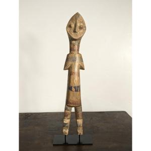 Large Polychrome Ewe Wooden Figurine - Togo