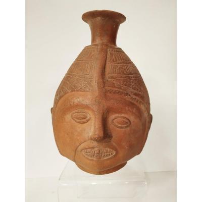 Chimu / Inca Cephalomorphic Vase - Peru