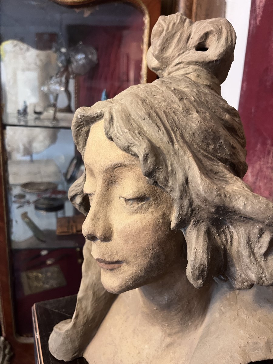 BUSTE DE FEMME STYLE ART NOUVEAU-photo-4