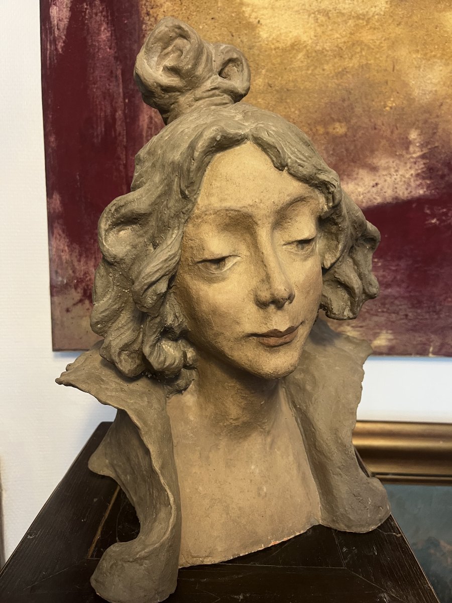 BUSTE DE FEMME STYLE ART NOUVEAU