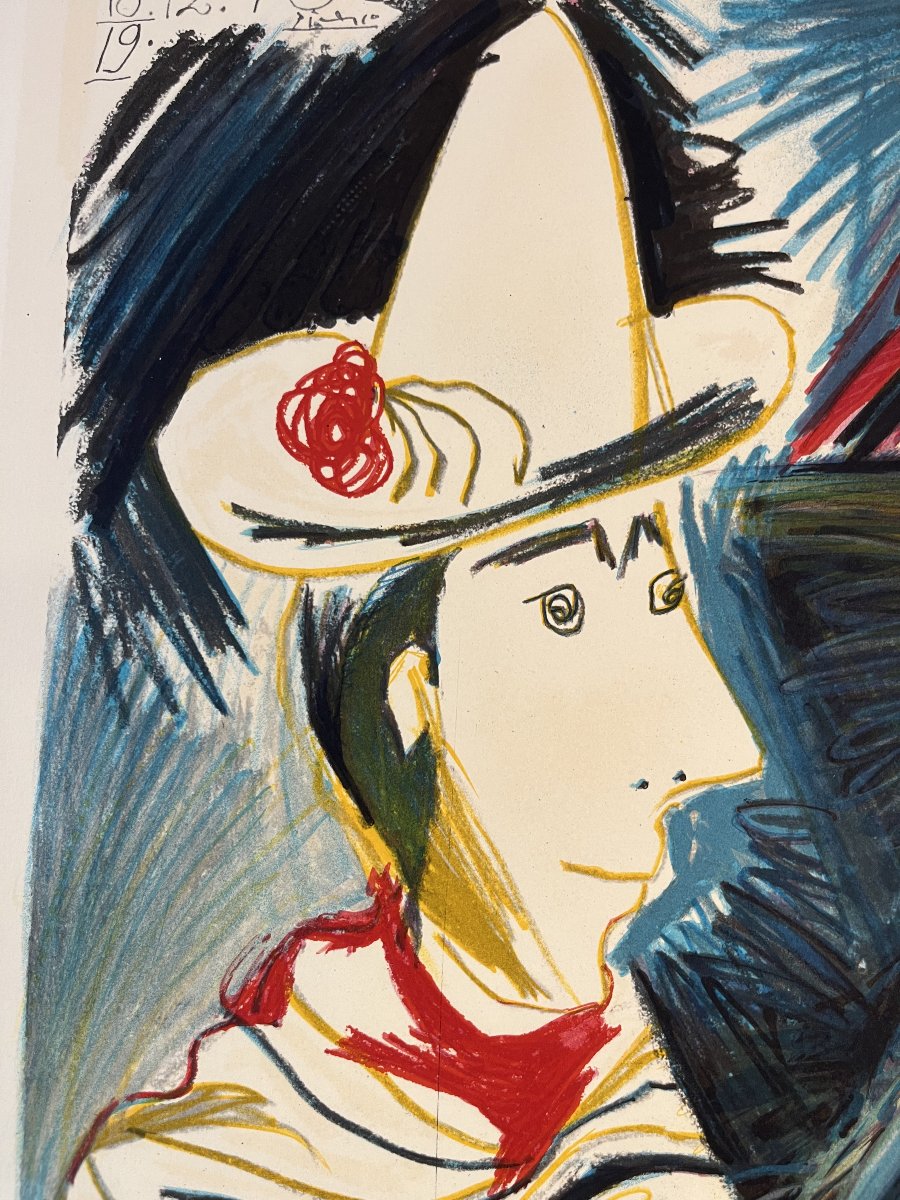 Pierrot And Arlequin, Picasso, 1970-photo-3