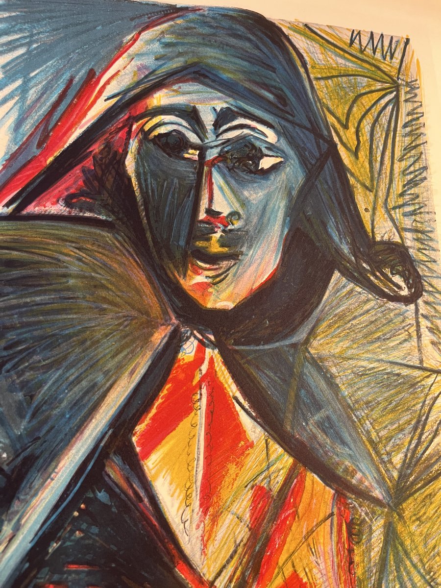 Pierrot And Arlequin, Picasso, 1970-photo-4