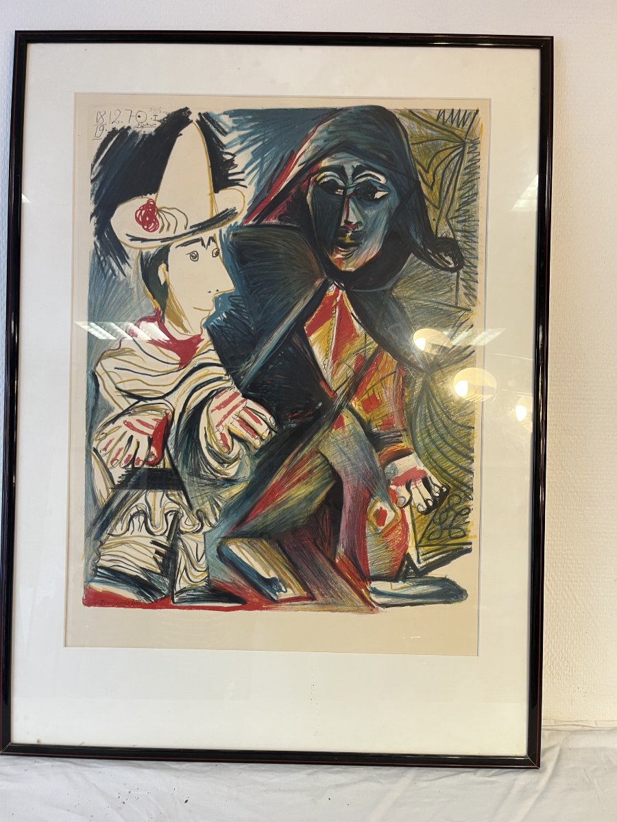 Pierrot And Arlequin, Picasso, 1970