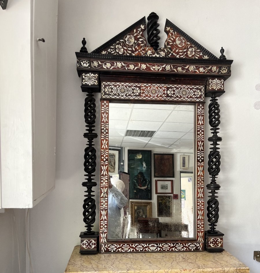 Mirror With Boule Marquetry-photo-2