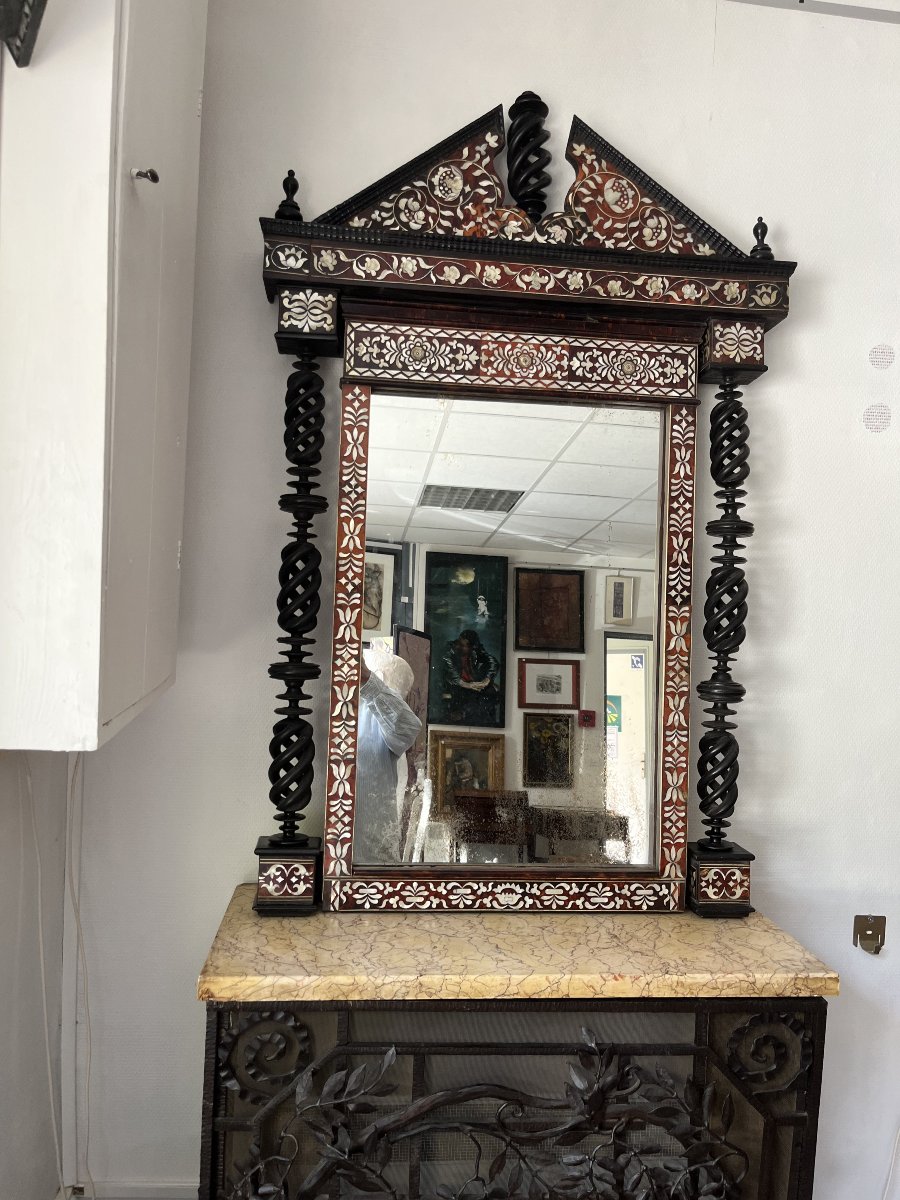 Mirror With Boule Marquetry
