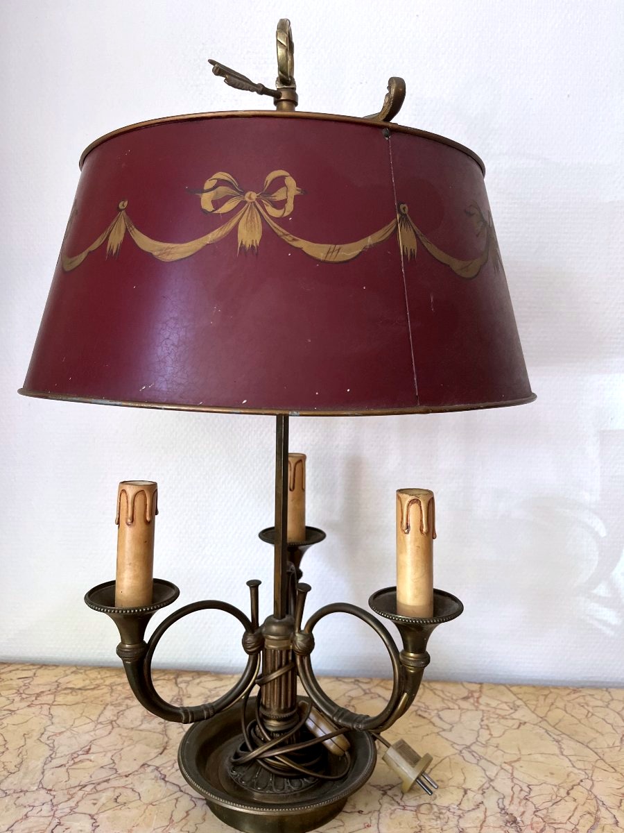 Hot Water Bottle Lamp With 3 Hunting Horns-photo-3