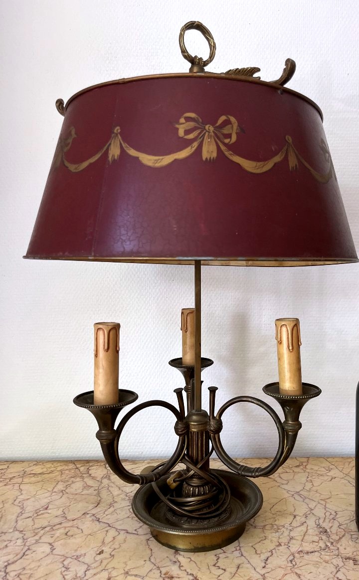 Hot Water Bottle Lamp With 3 Hunting Horns-photo-4