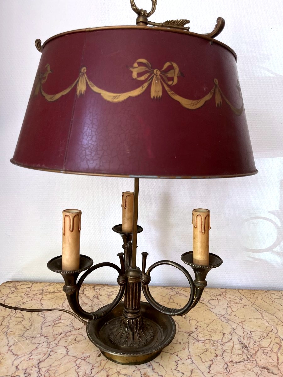 Hot Water Bottle Lamp With 3 Hunting Horns