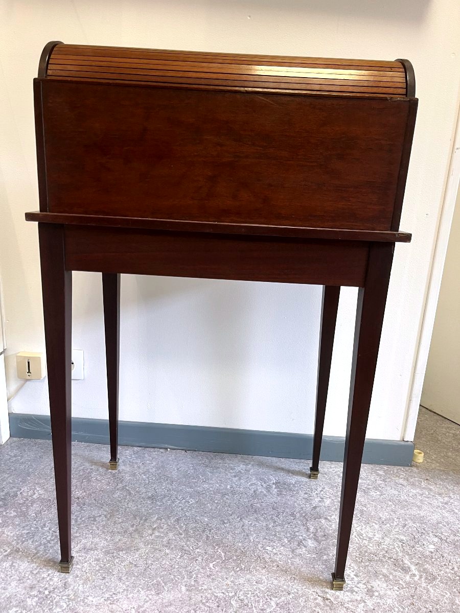 Small 19th-century Cylinder Desk-photo-3