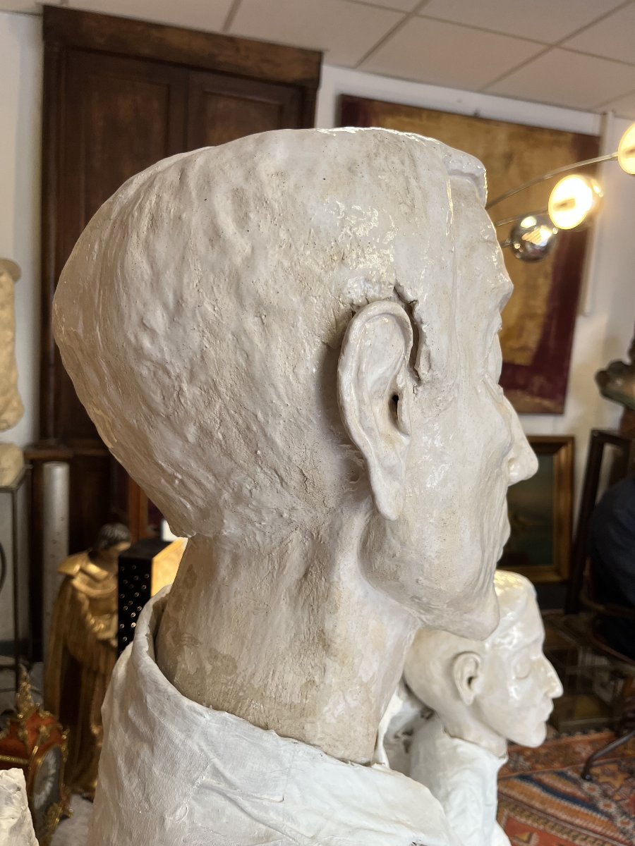 Importante sculpture : Père et fils-photo-5