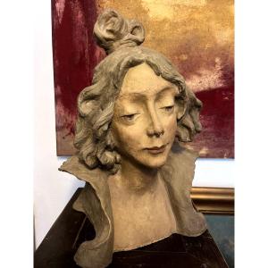 BUSTE DE FEMME STYLE ART NOUVEAU