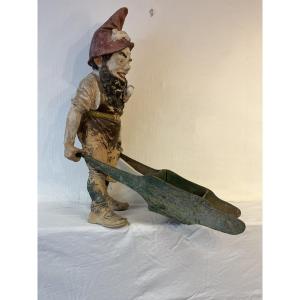 Tall, Hunchbacked Man With A Pipe, 19th Century