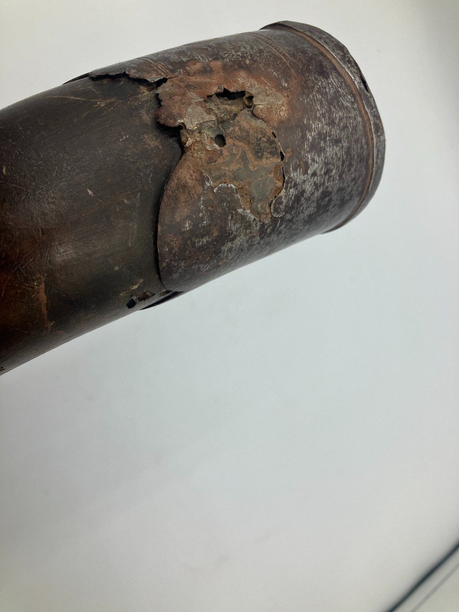 Powder Holder In Horn And Forged Iron-photo-5