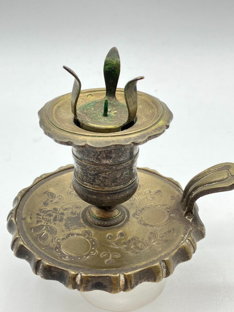 Candle Holder In Engraved And Sculpted Bronze-photo-2