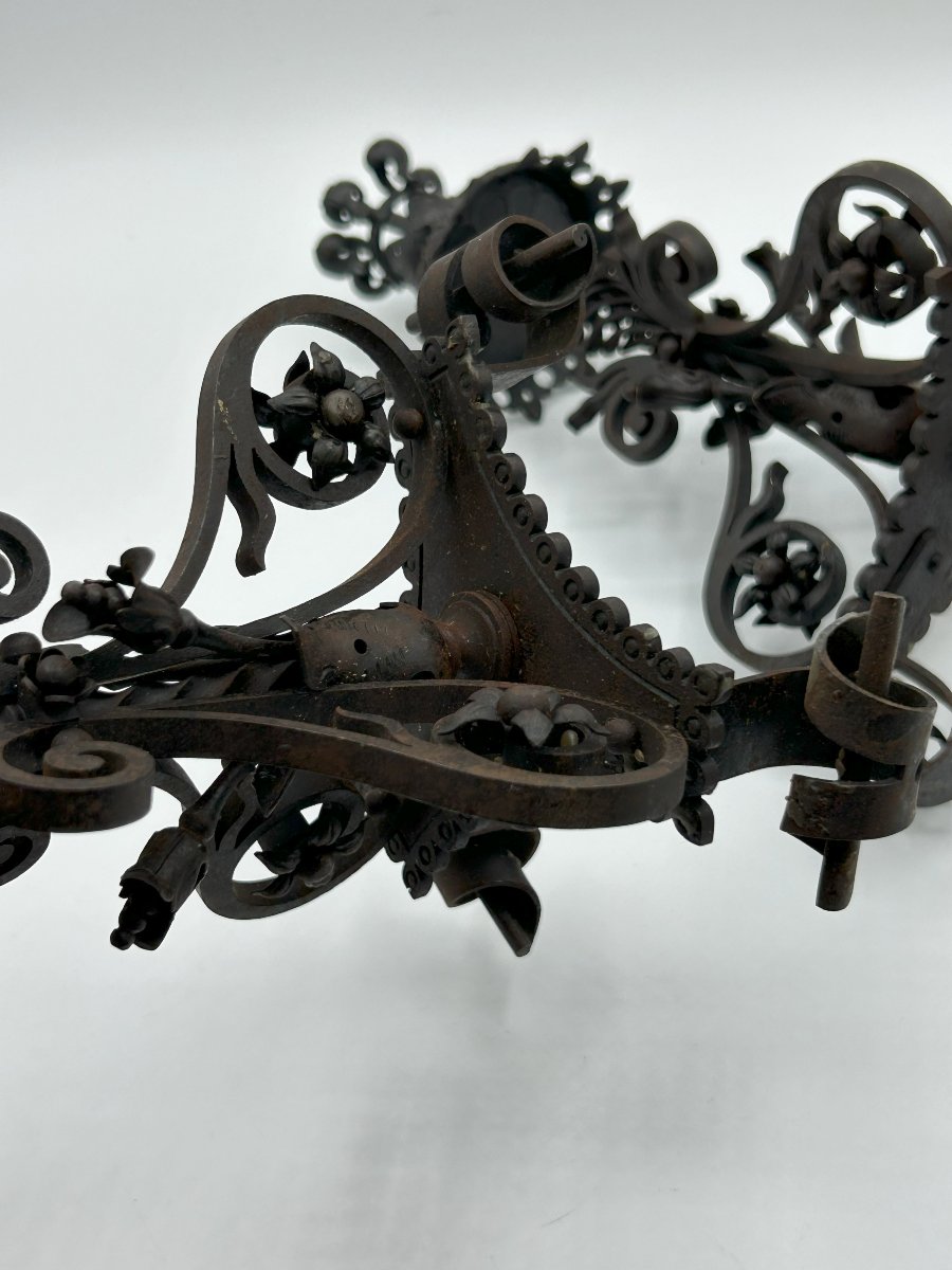 Bougeoirs De Table En Fer Forgé-photo-3
