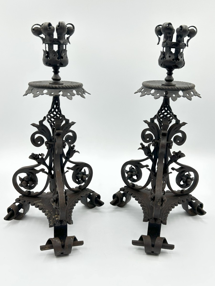 Bougeoirs De Table En Fer Forgé