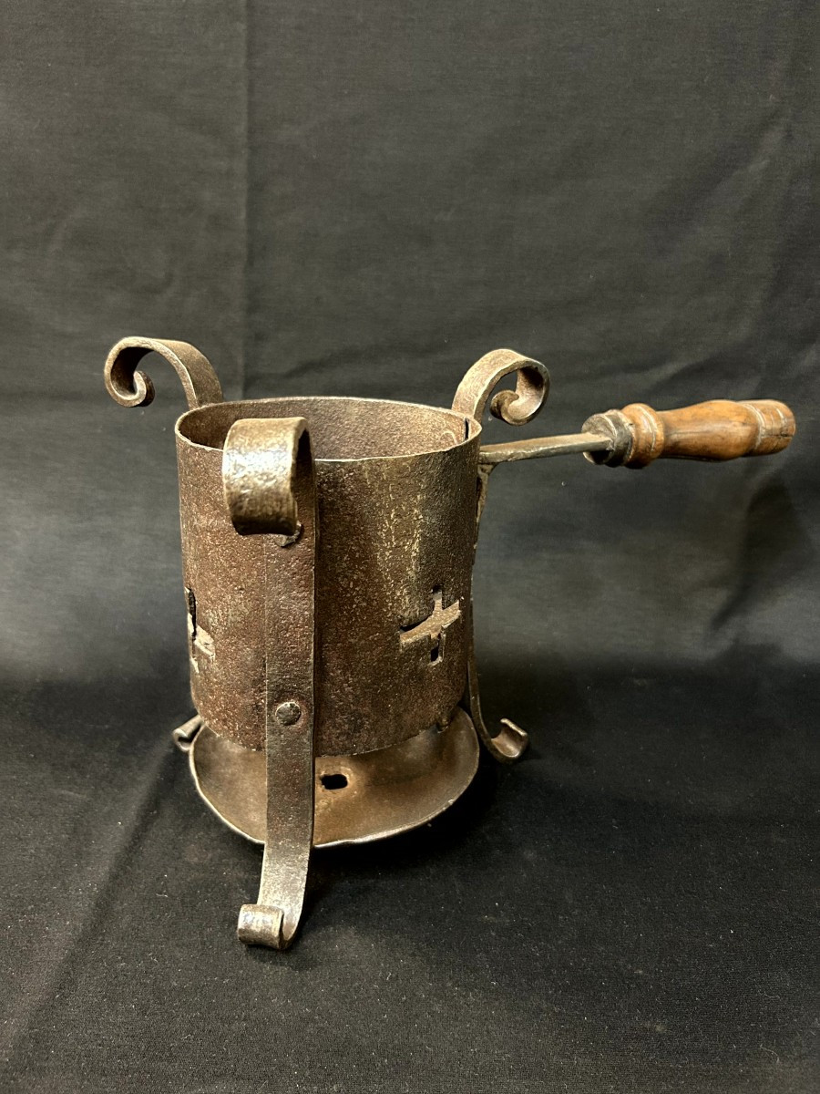 Portable Brazier In Wrought Iron