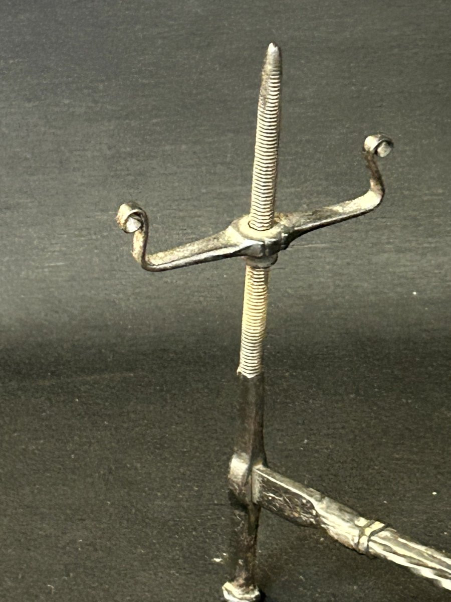 Three Wrought-iron Fireplace Stands-photo-4