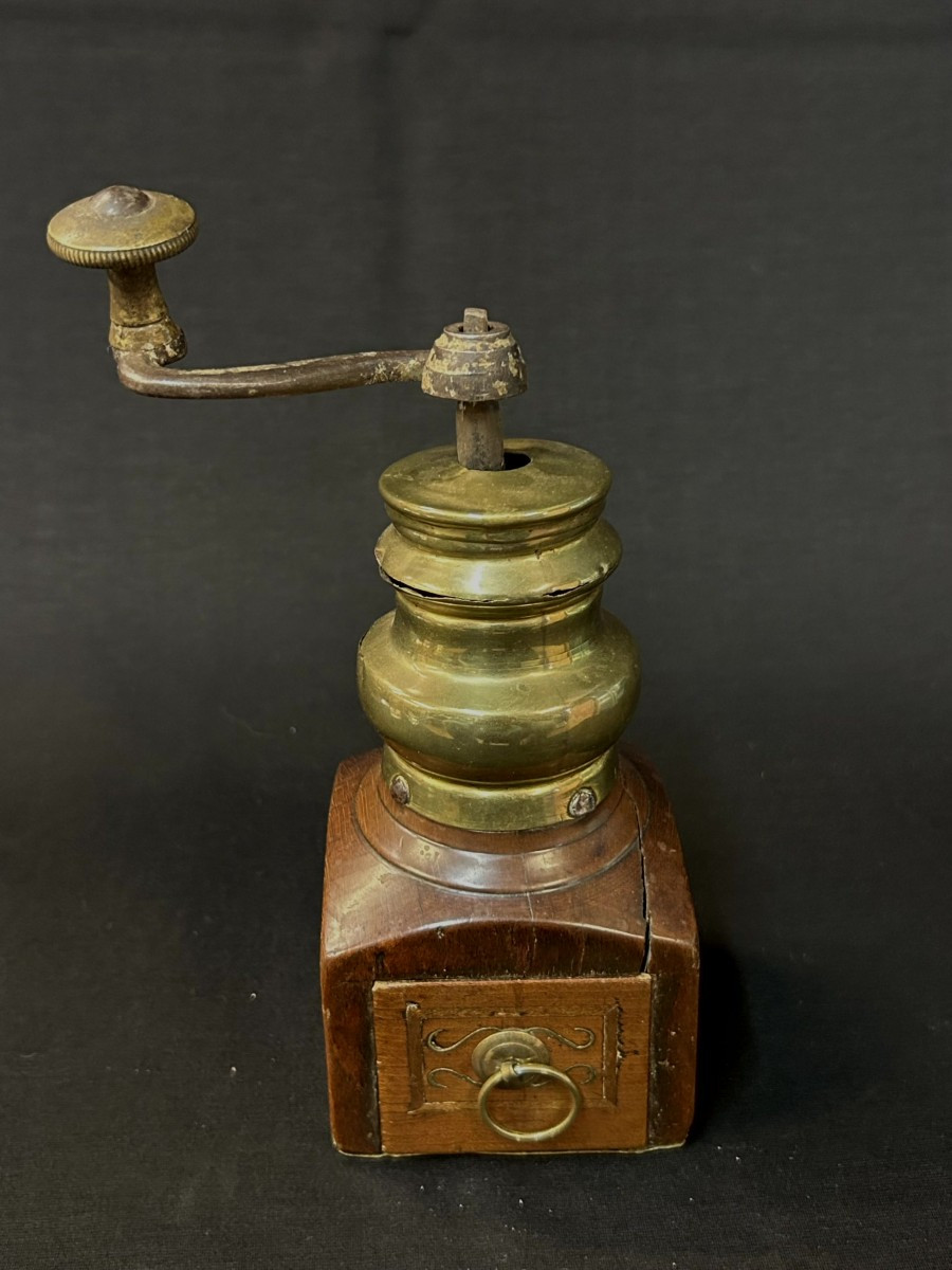 Coffee Grinder Made Of Iron And Brass