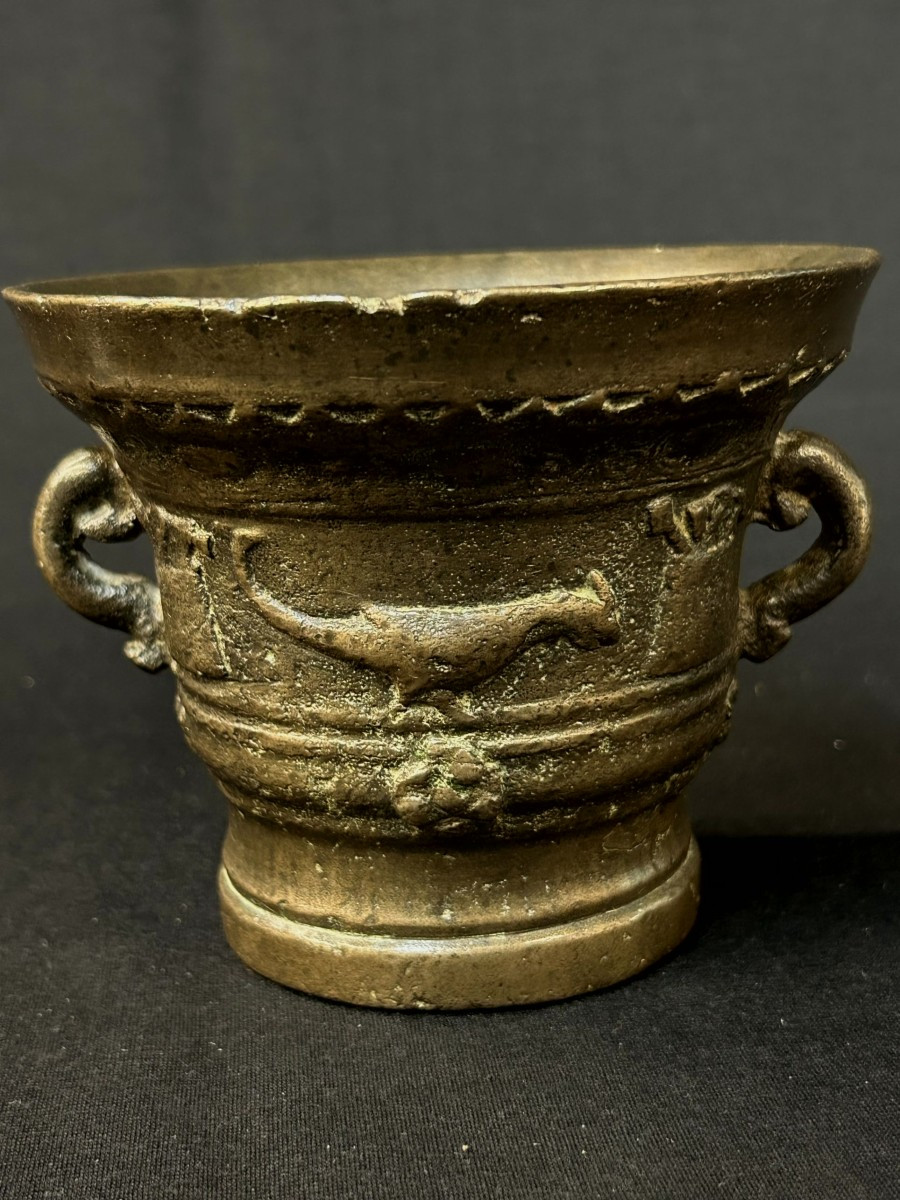 Mortier de pharmacie en bronze