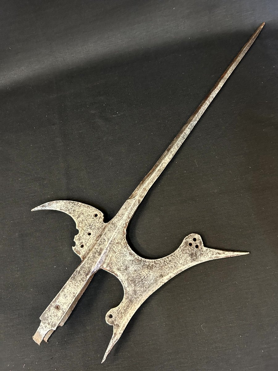Forged Iron Halberd