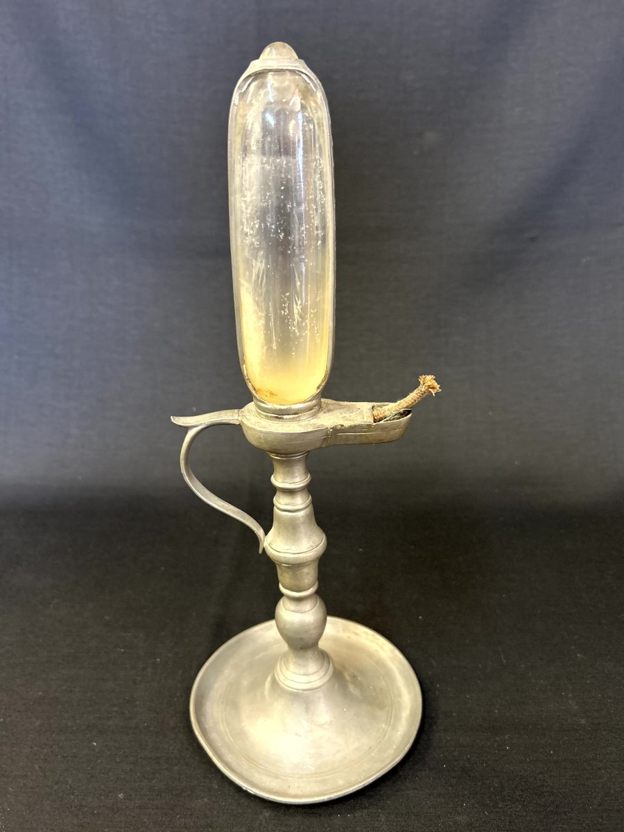 Pewter Oil Lamp