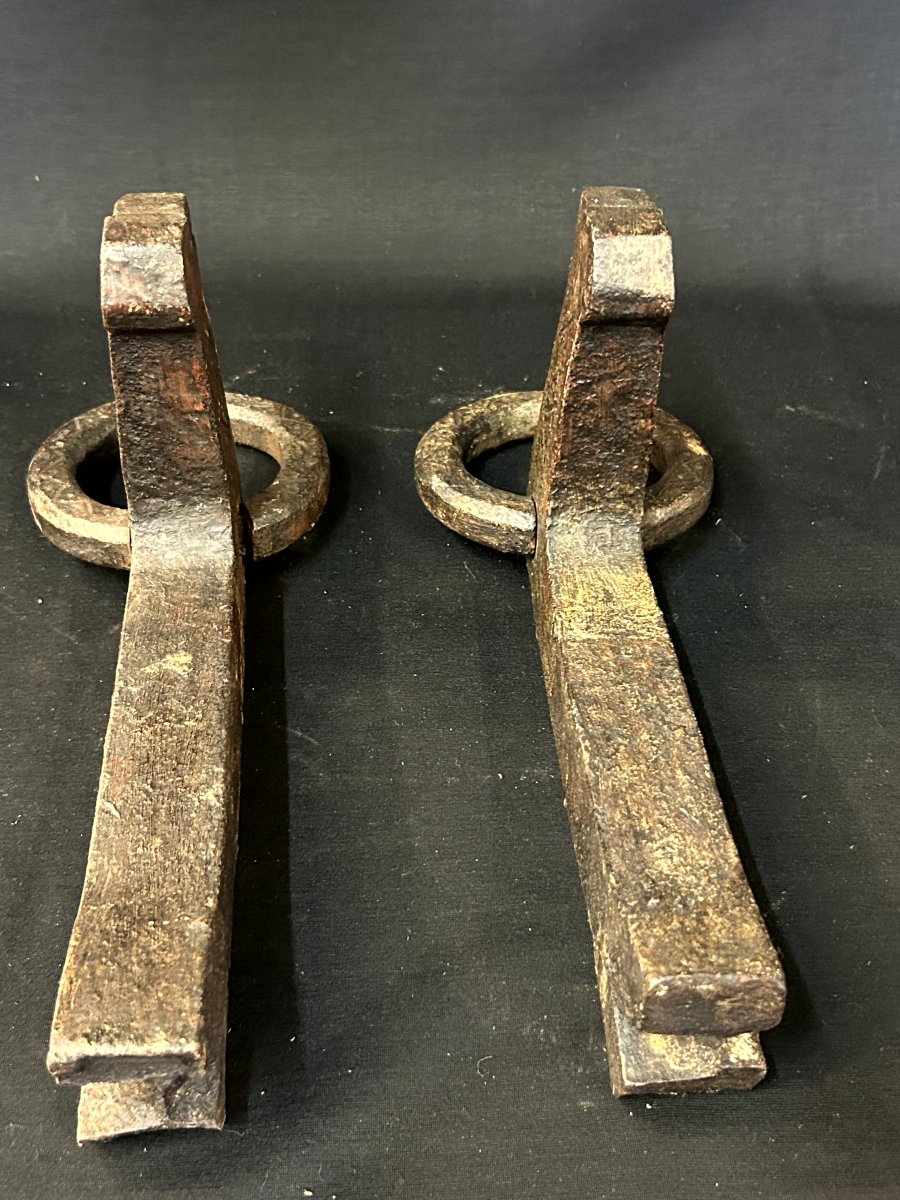 Pair Of Wrought Iron Rings-photo-4