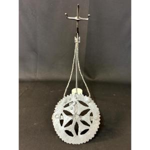 Trois pieds de cheminée en fer forgé