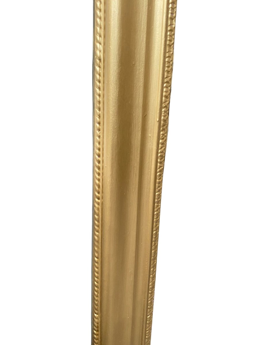 Grand Miroir Louis Philippe en Bois Doré - 110cm x 150cm-photo-4