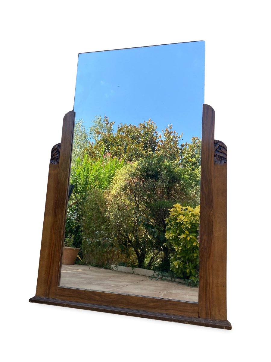 Grand Miroir Art Déco - Circa 1930 - 85cm x 120cm-photo-3