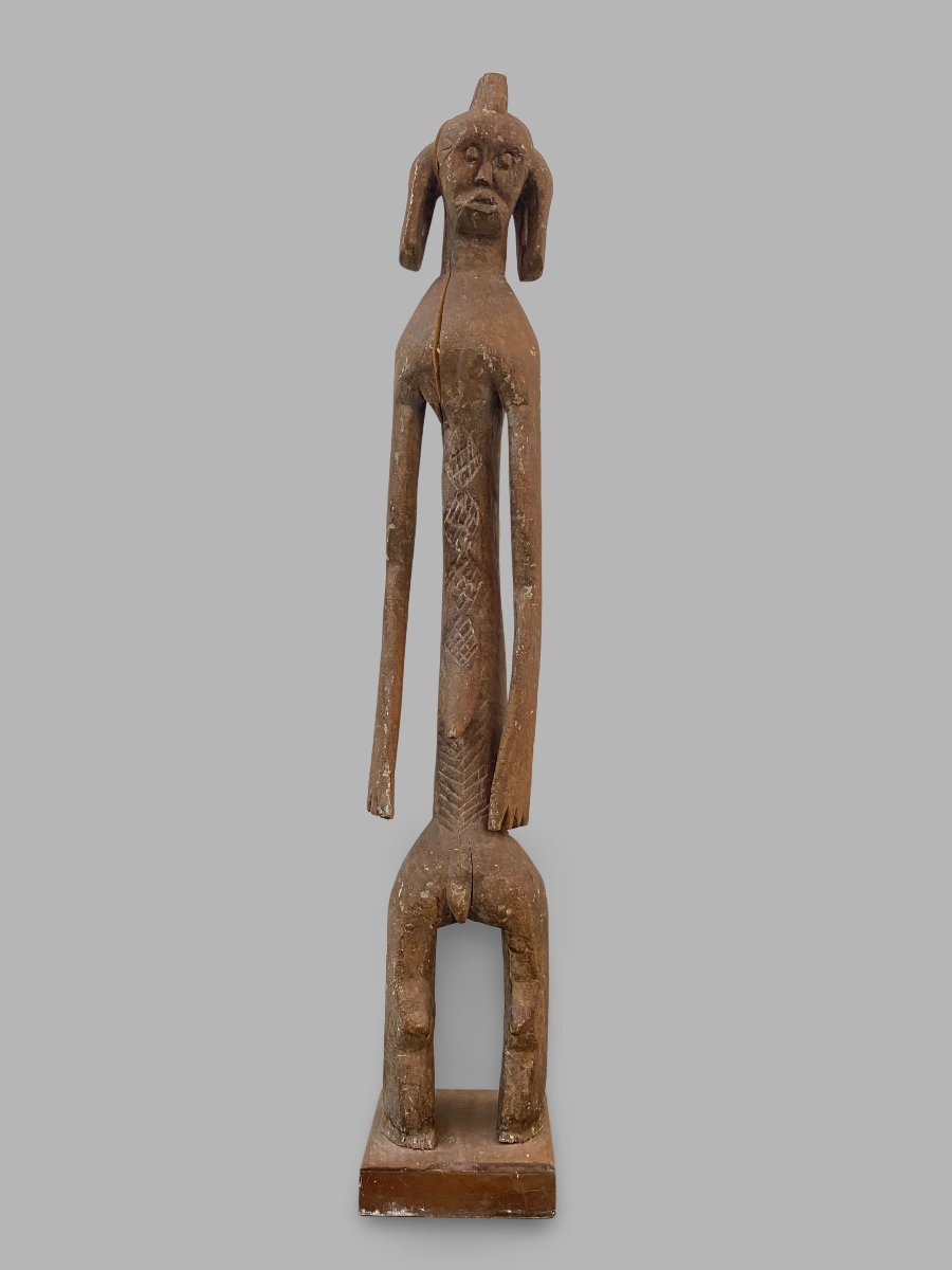 Large Mumuye Sculpture In Solid Wood - 170 Cm - 1960 - Nigeria
