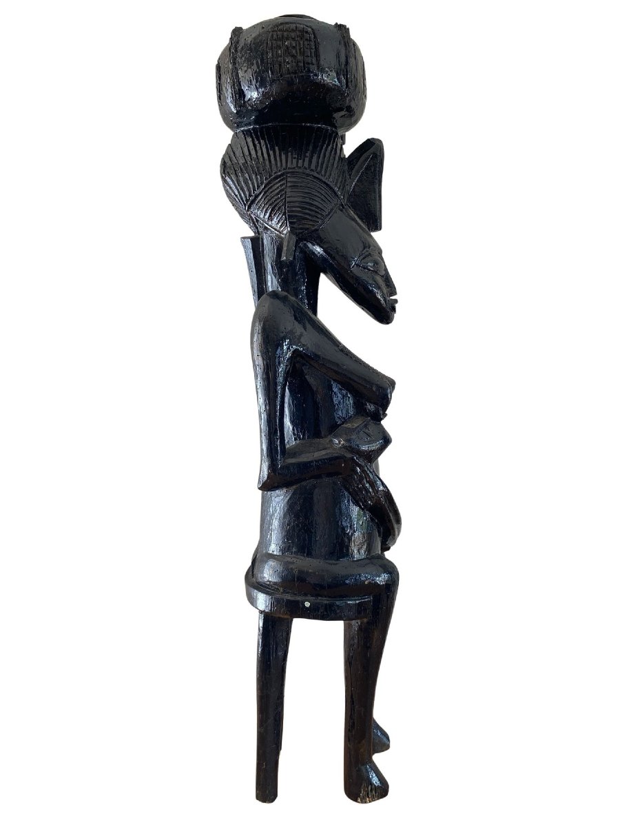 Senufo Sculpture - Motherhood - 80 Cm - Ivory Coast