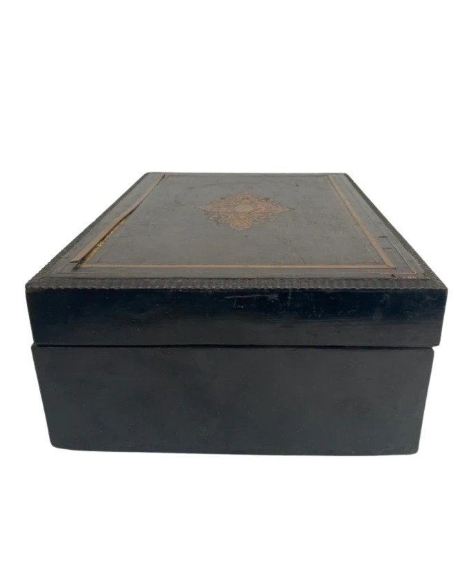 Boîte Napoléon III en Marqueterie, 32x11x23cm - XIXème-photo-2