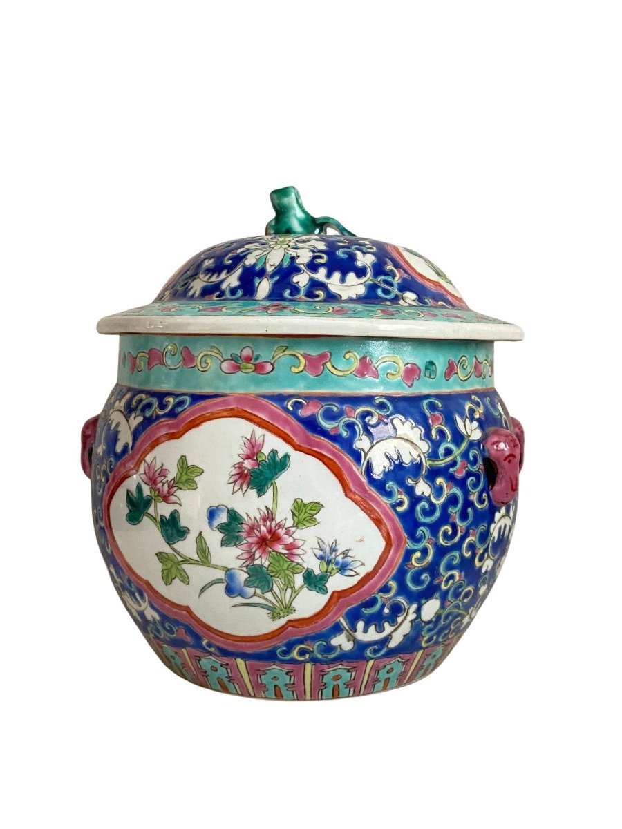 Lidded Chinese Porcelain Vase, Early 20th Century, Height 22 Cm-photo-3