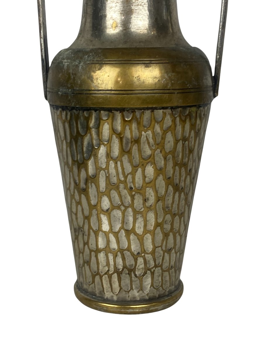 Hammered Brass Vase By Gebrüder Bing, Nuremberg—circa 1900-photo-3