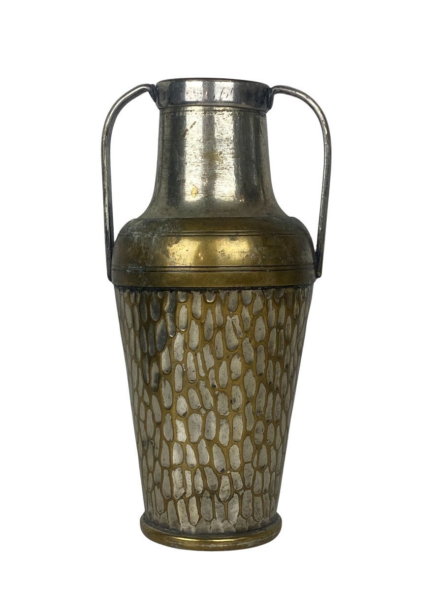 Hammered Brass Vase By Gebrüder Bing, Nuremberg—circa 1900