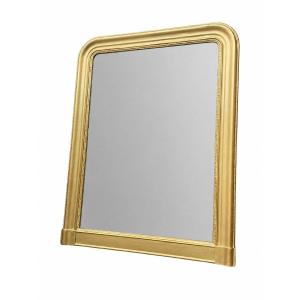 Grand Miroir Louis Philippe en Bois Doré - 110cm x 150cm