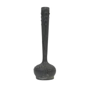 Vase Art Nouveau en Etain Signé A.Villien - Circa 1920 - 25cm