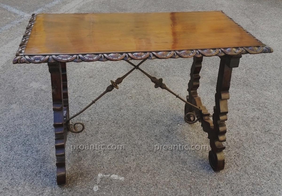 Table 'lyre' Walnut XVII-photo-2