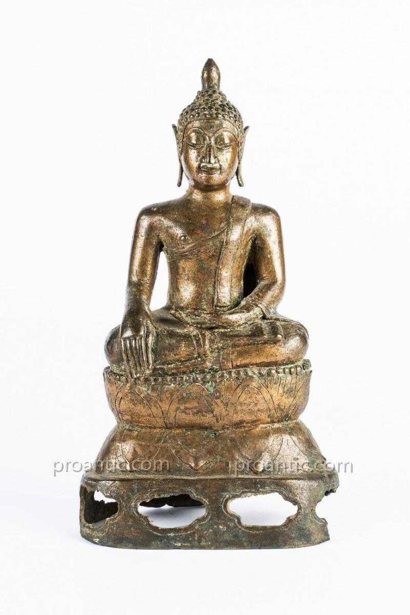 Buddha Bronze Lan - Na. Thailand, 16th Century