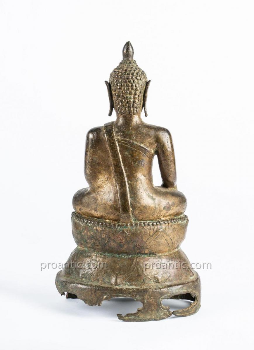 Bouddha En Bronze Du Lan - Na. Thailande, 16eme Siecle-photo-2