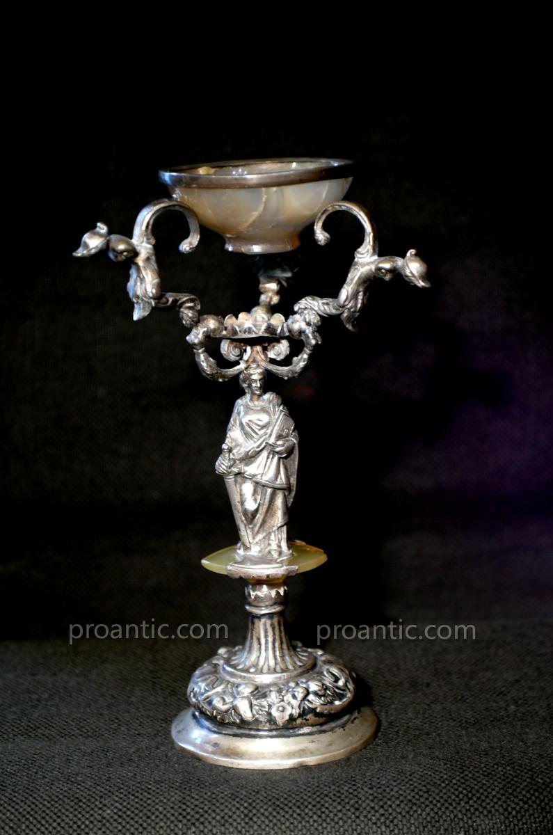 Belle , Rare Coupe En Argent  'figure Classique' -photo-1